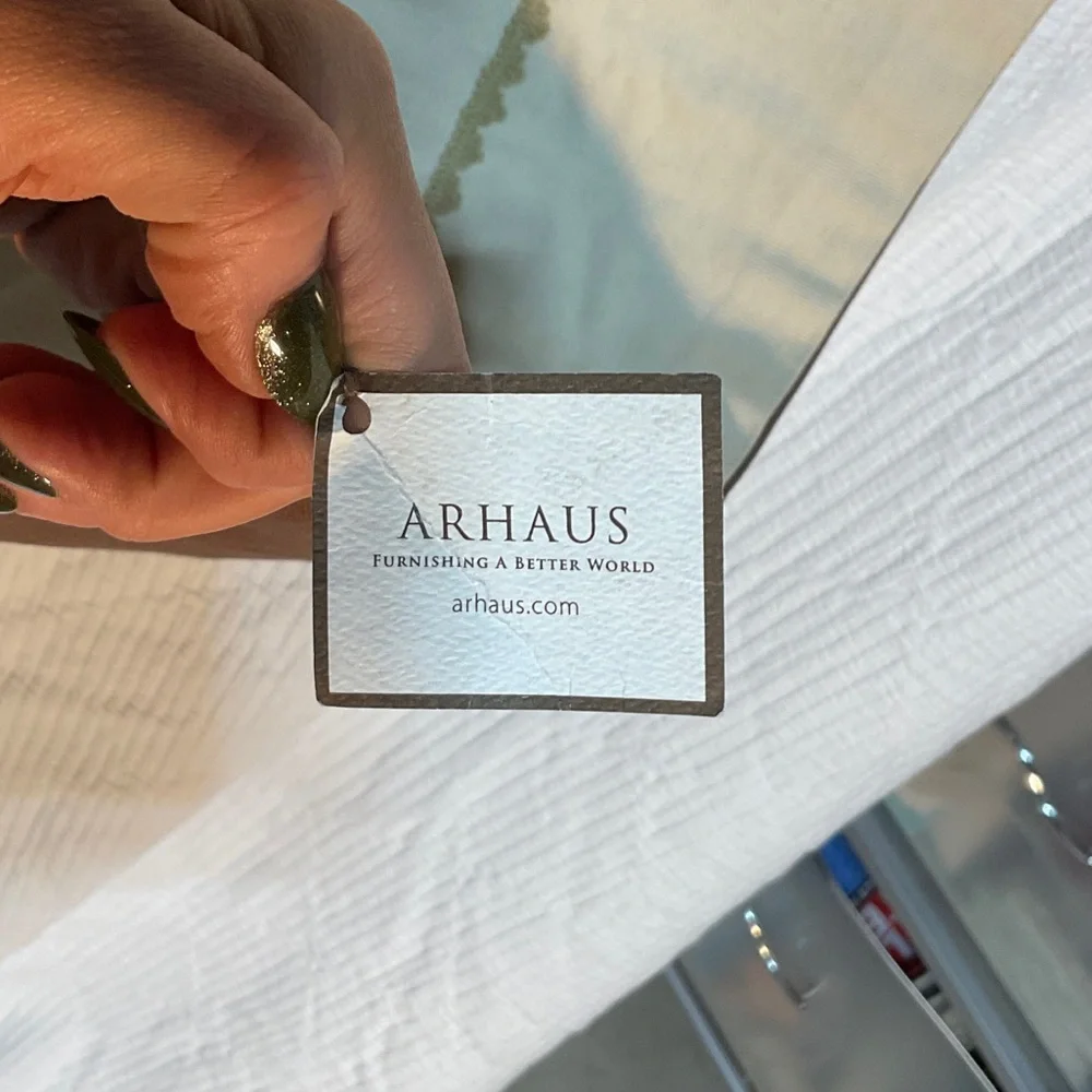 Arhaus Tan European Pillow Covers pair/set Huge!